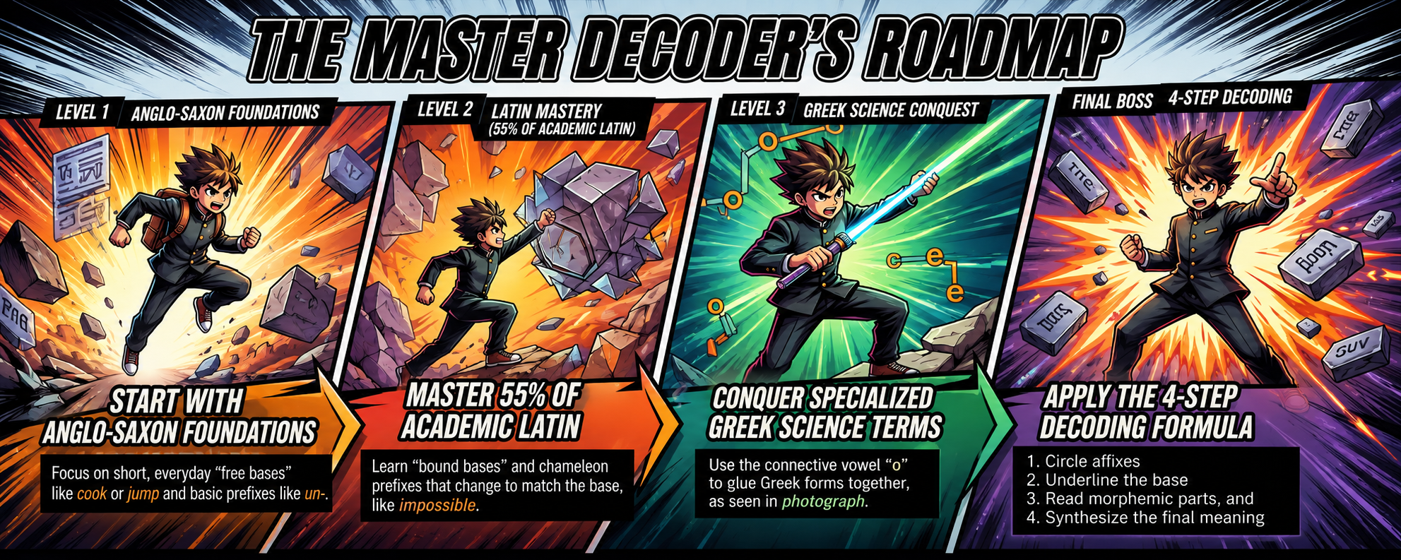 The Master Decoder's Roadmap, an IGNITE vocabulary learning progression